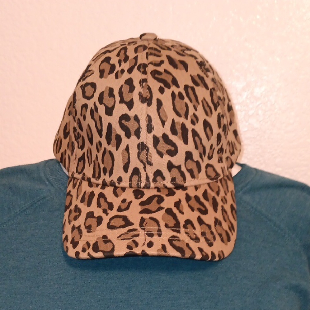 Leopard Print Preloved Baseball Cap